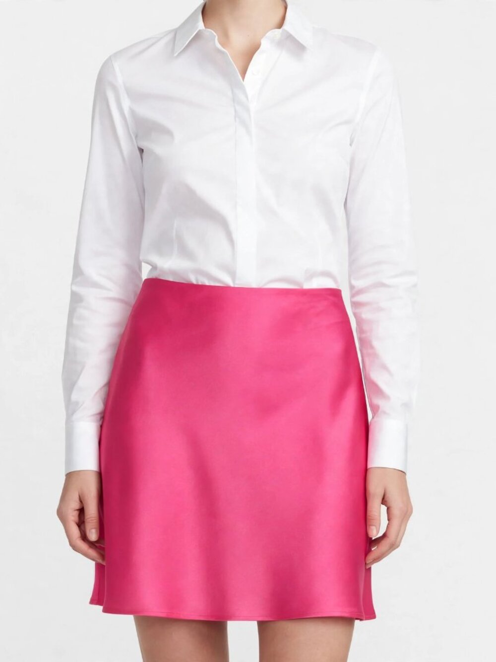 J. Crew Pink Pull On Straight Skirt L NWT